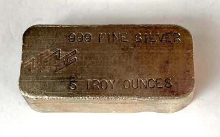 URI 5 oz .999 Silver Ingot/Bar