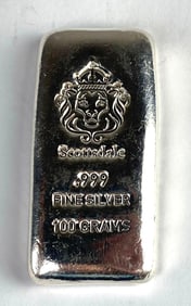 Scottsdale 3.23 oz .999 Fine Silver Ingot/Bar