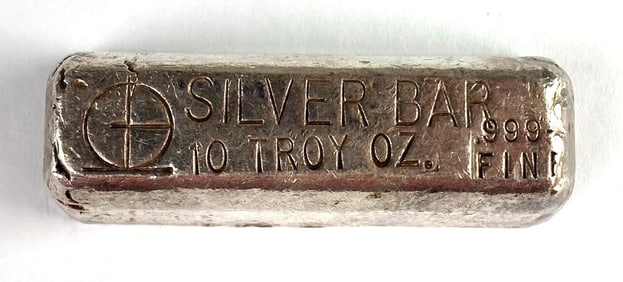 Silver Bar 10 oz .999 Fine Silver Ingot/Bar