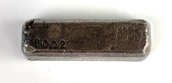 AMC 10 oz .999 Fine Silver Ingot/Bar
