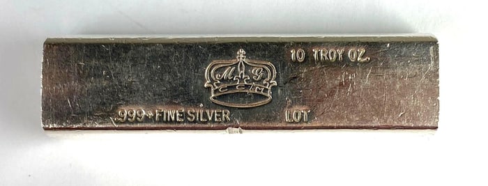 California Crown Mint 10 oz .999 Fine Silver Ingot/Bar