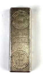 International Silver LTD. INC. 10 oz .999 Fine Silver Ingot/Bar