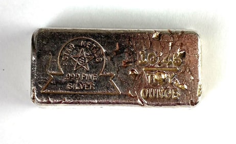 Star Metals 10.45 oz .999 Fine Silver ingot/Bar