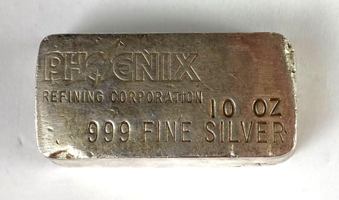 Phoenix 10 oz .999 Fine Silver Ingot/Bar
