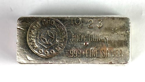 Hoffman and Hoffman 10 oz .999 Fine Silver Ingot/Bar
