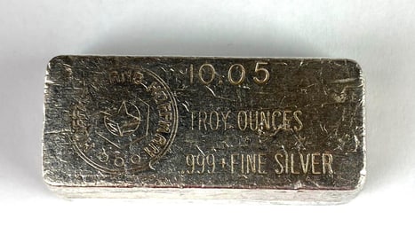 Hoffman and Hoffman 10 oz .999 Fine Silver Ingot/Bar