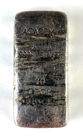 Academy 10 oz .999 Fine Silver Ingot/Bar