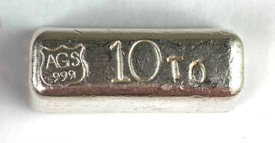 AGS 10 oz .999 Silver Ingot/Bar