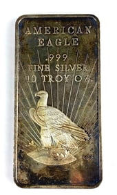 American Eagle 10 oz .999 Fine Silver Ingot/Bar