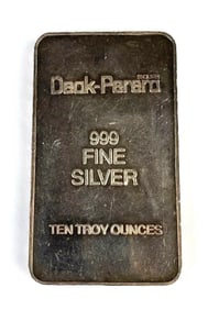 Deak-Perera 10 oz .999 Fine Silver Ingot/Bar