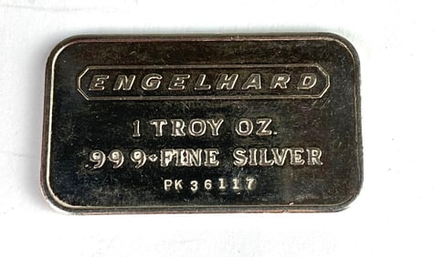 Engelhard 1 oz .999 Fine Silver Ingot/Bar