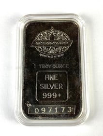 Engelhard 1 oz .999 Fine Silver Ingot/Bar