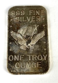 1981 U.S Strategic Stockpile Silver 1 oz .999 Fine Silver Ingot/Bar