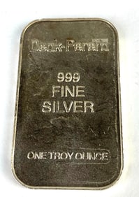 Deak-Pereno 1 oz .999 Fine Silver Ingot/Bar