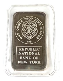 JM 1 oz .999 Fine Silver Ingot/Bar
