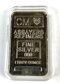 CM 1 oz .999 Fine Silver Ingot/Bar