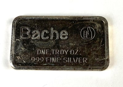 Bache 1 oz .999 Fine Silver Ingot/Bar