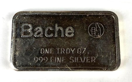 Bache 1 oz .999 Fine Silver Ingot/Bar