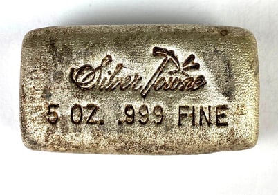Silver Towne 5 oz .999 Fine Silver Ingot/Bar