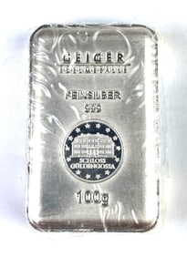 Geiger Edelmetalle 3.23 oz .999 Fine Silver Ingot/Bar