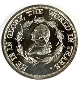 Washington Funeral Medal 2oz .999 Round