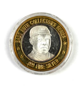 1996 Babe Ruth Collectors Series .999 Silver Round