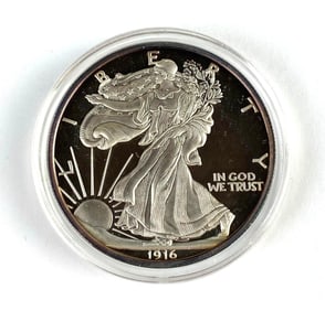 1916 Silver Eagle 1 Oz .999 Silver Round