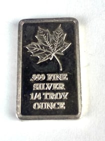 1/4 oz .999 Fine Silver Ingot/Bar