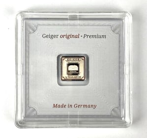 Geiger Edelmetalle Schloss Guldengossa 1 Gram .999 Fine Silver Ingot/ Bar