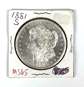 1881 S US Morgan Silver Dollar