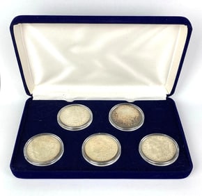 Group of 5 1921 US Morgan Silver Dollars