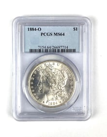 1884 O US Morgan Silver Dollar PCGS Graded MS64