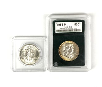 Group of 2 US Half Dollars