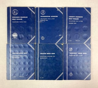 Group of 6 Whitman Coin Albums with Coins