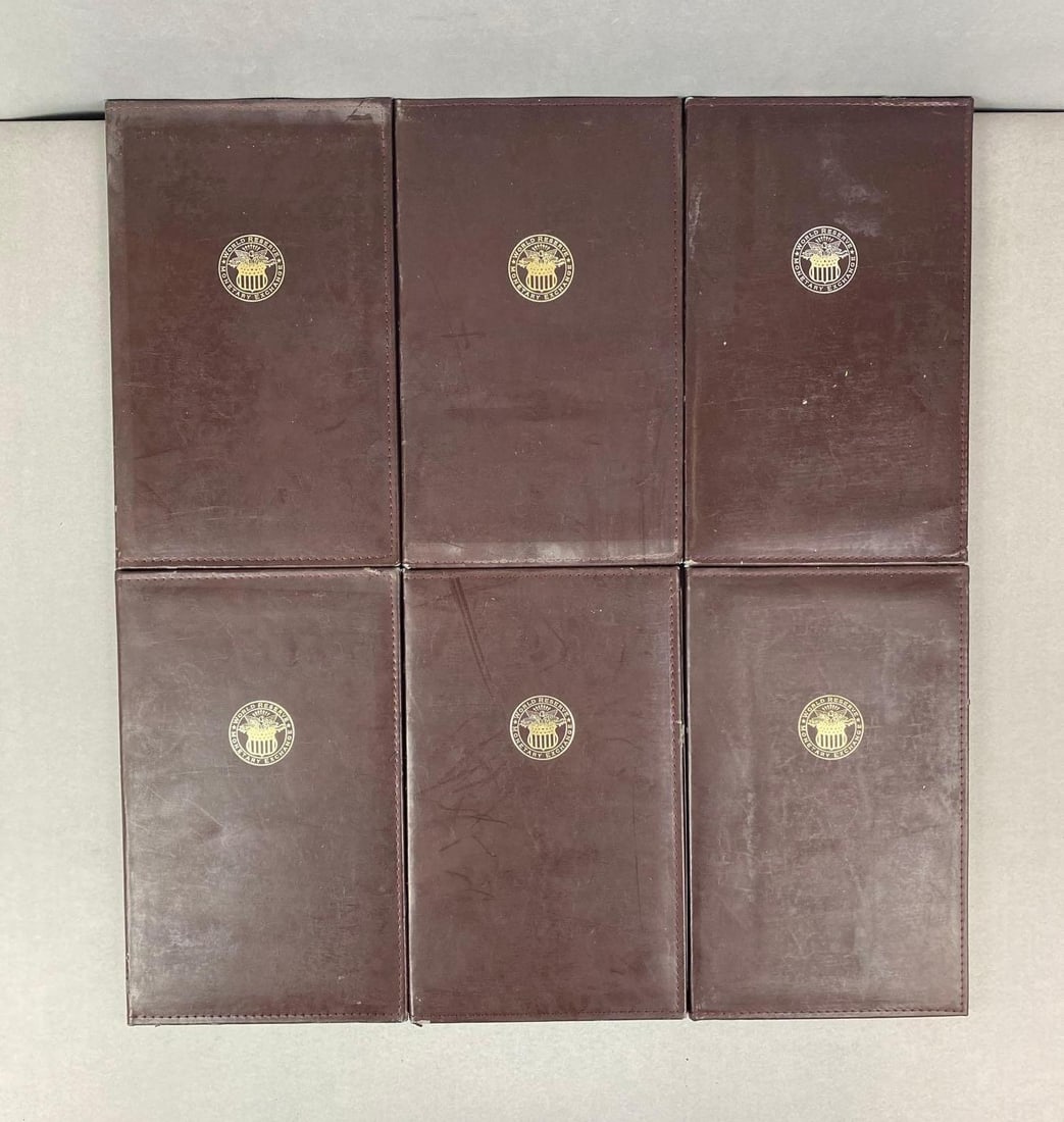 Group of 6 2003 World Reserve Bankers Vault Portfolio with A sheet of 4 uncut $2 Dollar Bills (1 of 2)