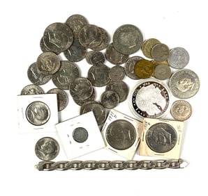 Group of Assort US Coins and More