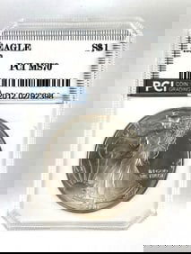 PCI Graded 1990 U.S. $1 Silver Eagle MS70