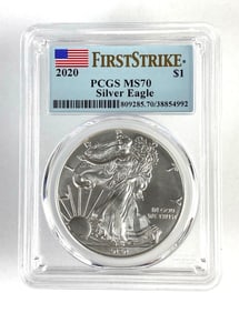 PCGS Graded 2020 U.S. $1 Silver Eagle MS70