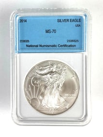 NGC Graded 2014 U.S. $1 Silver Eagle MS70