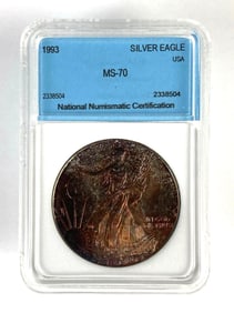 NGC Graded 1993 U.S. $1 Silver Eagle MS70