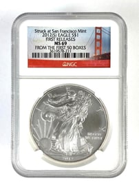 NGC Graded 2012 U.S. $1 Silver Eagle MS69