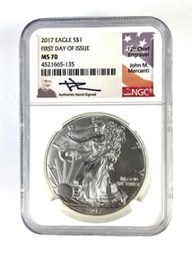 NGC Graded 2017 U.S. $1 Silver Eagle MS70