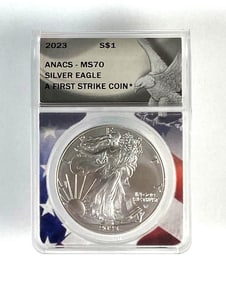 ANACS Graded 2023 U.S. $1 Silver Eagle MS70