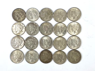 Group of 20 US Peace Dollars