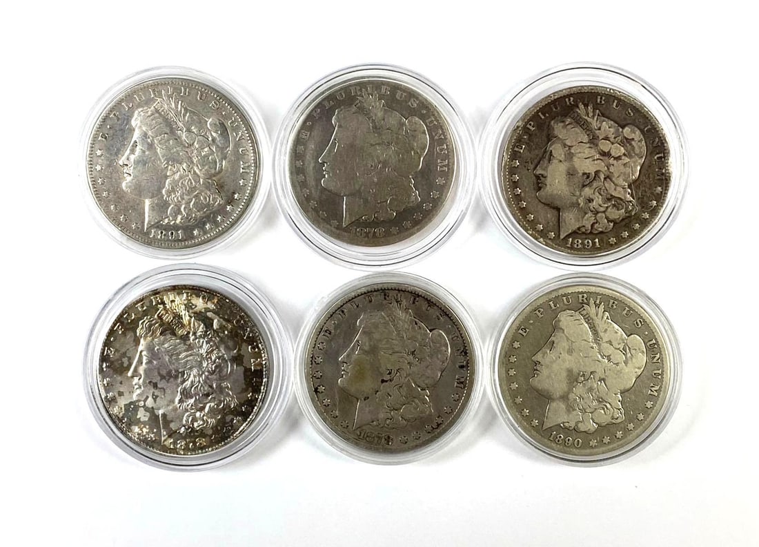 Group of 6 US Morgan Silver Dollar (1 of 2)