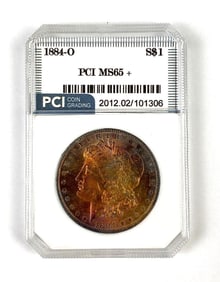 PCI Graded 1884 O US Morgan Silver Dollar MS65
