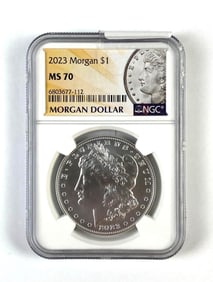 NGC Graded 2023 US Morgan Silver Dollar MS70