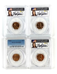Group of 4 PCGS Graded US Pennies