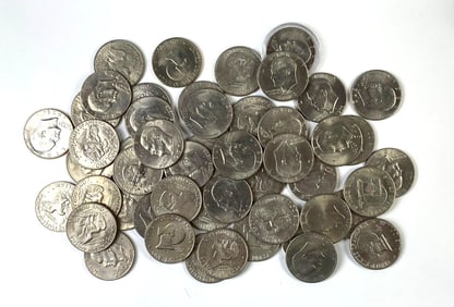 Group of 50 US Eisenhower  Dollars
