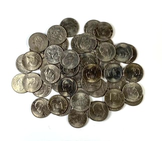 Group of 48 US Eisenhower Dollars